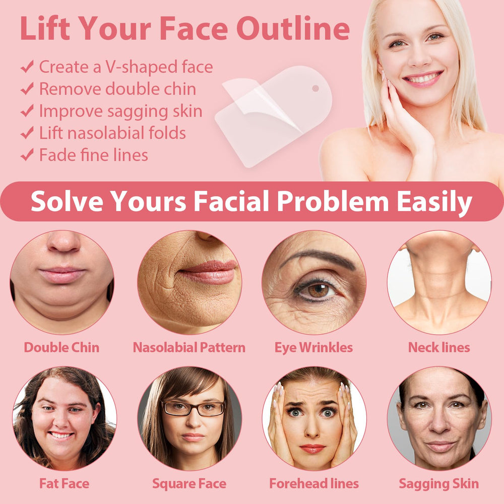 Netlkjonk face-tape lift invisible closeup highlights breathable skin-friendly adhesion