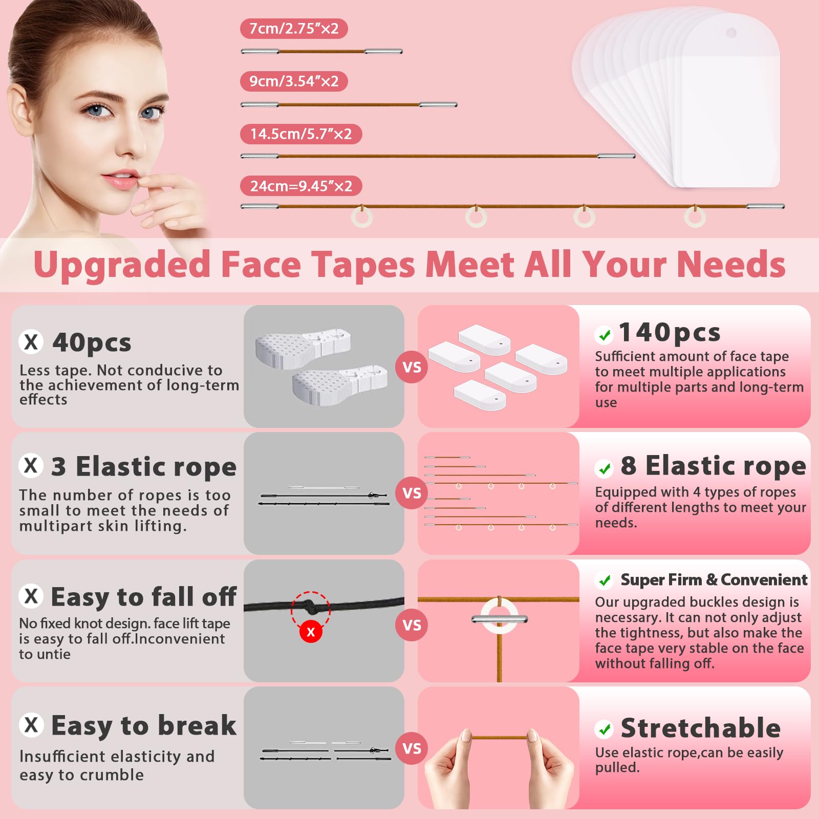 Netlkjonk transparent face tape breathable material enables natural makeup blending