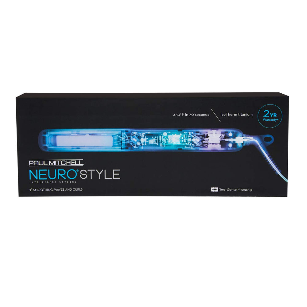 Neuro titanium flat iron digital display close-up showing precise temperature control