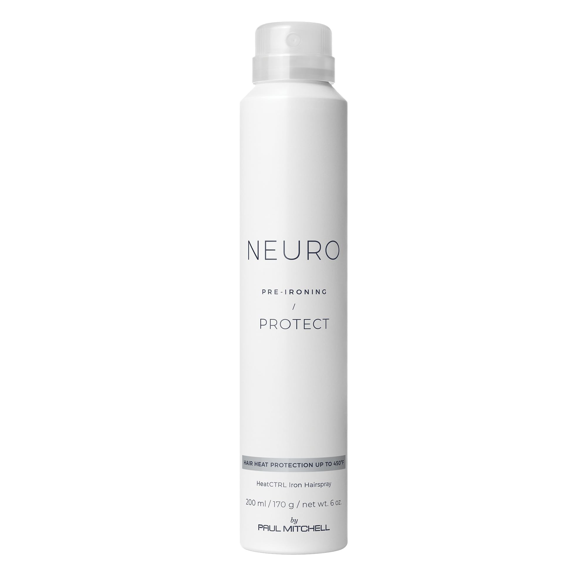 Neuro Protect HeatCTRL Iron Hairspray bottle in use, shield against heat for smooth styling