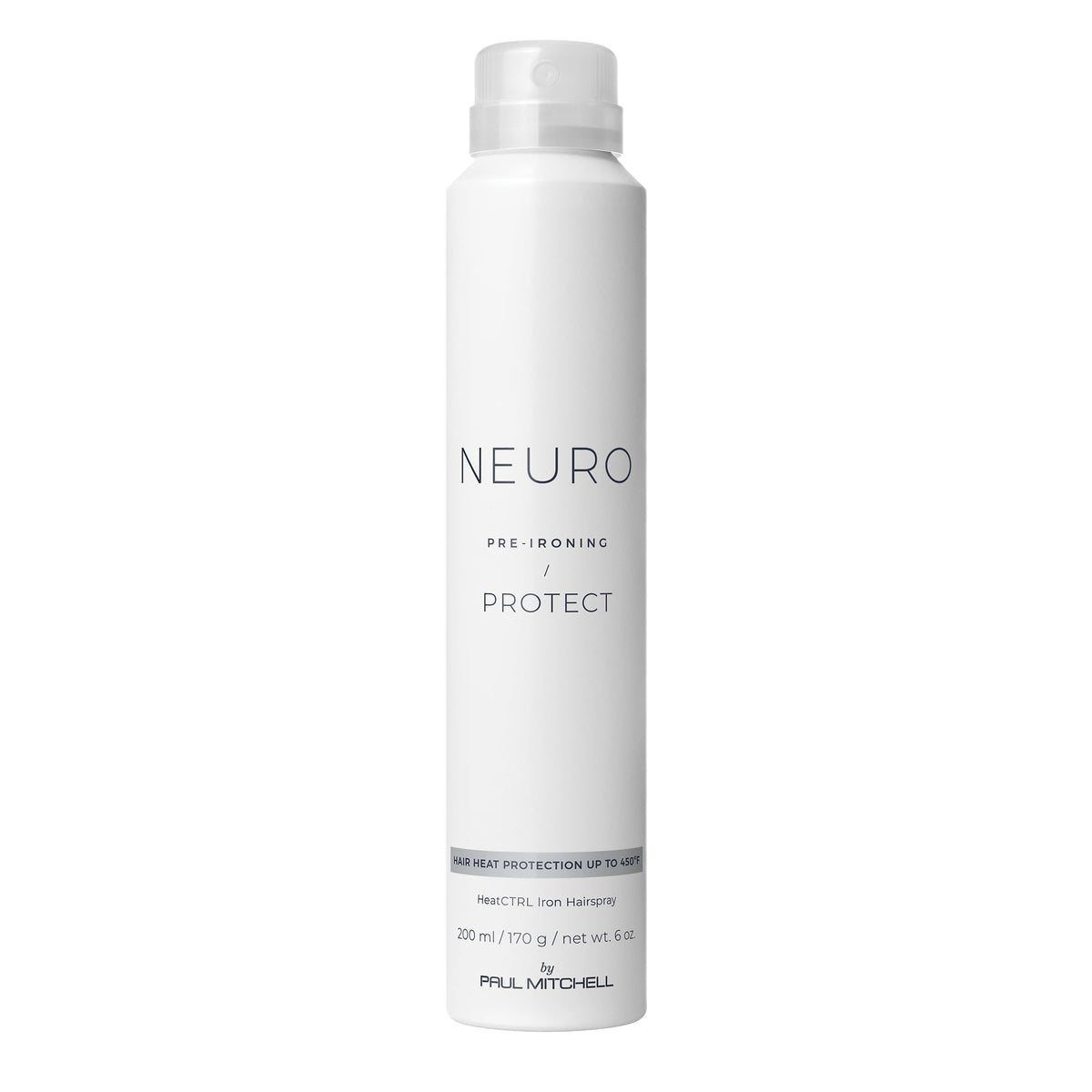 Neuro Protect HeatCTRL Iron Hairspray bottle in use, shield against heat for smooth styling