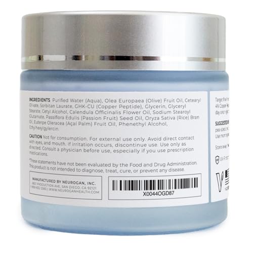 Neurogan GHK-Cu crema facial textura cremosa que hidrata profundamente.