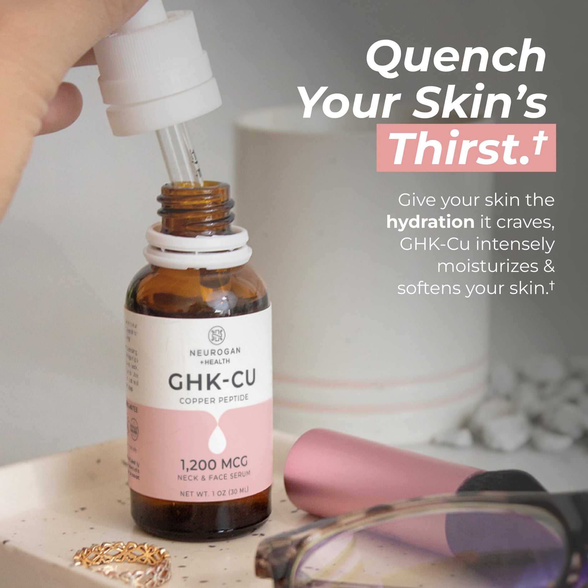 neurogan ghk-cu serum Copper Peptide Neck and Face GUSTO Clear Plastic Cups