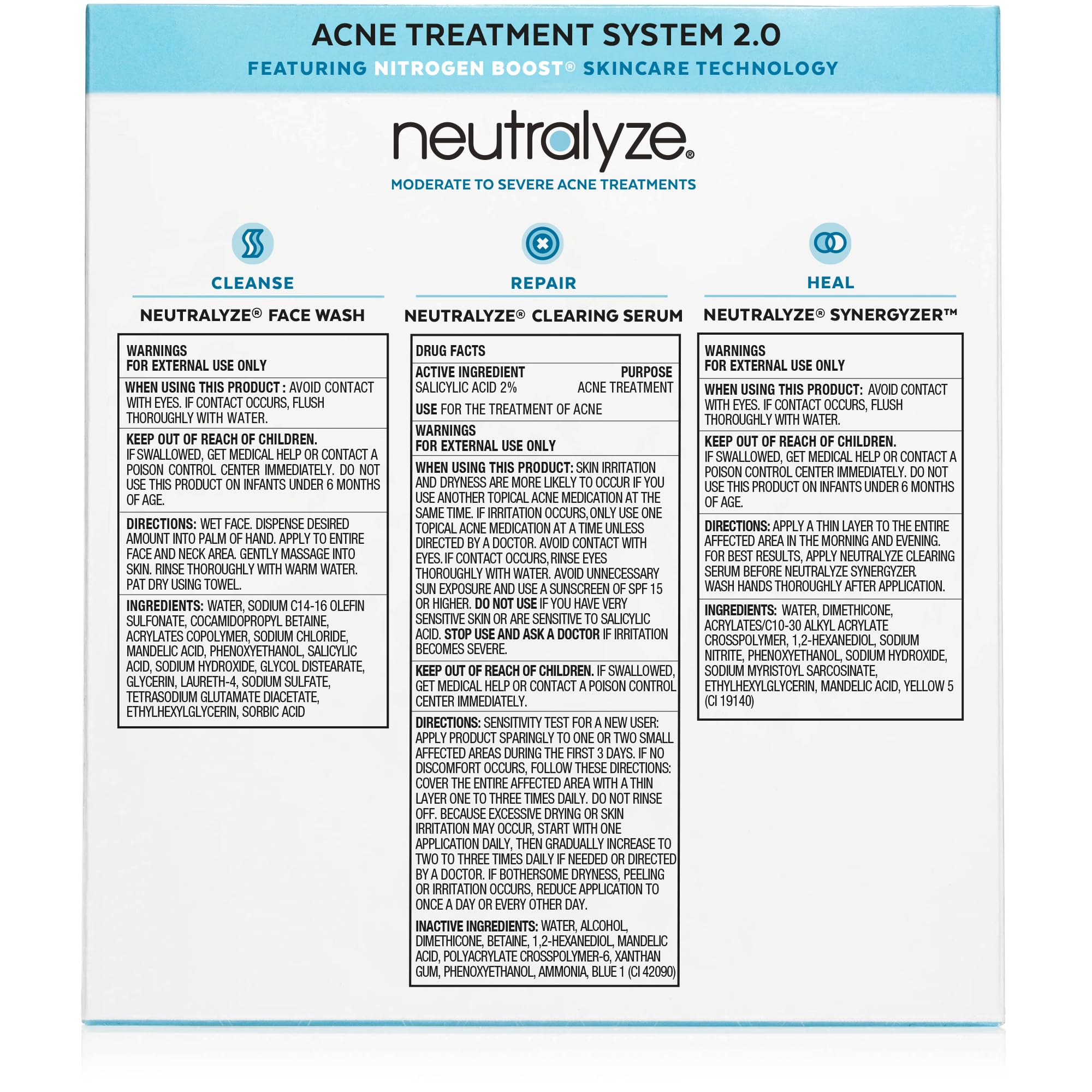 Neutralyze Clearing Serum bottle highlights targeted treatment for clearer pores.