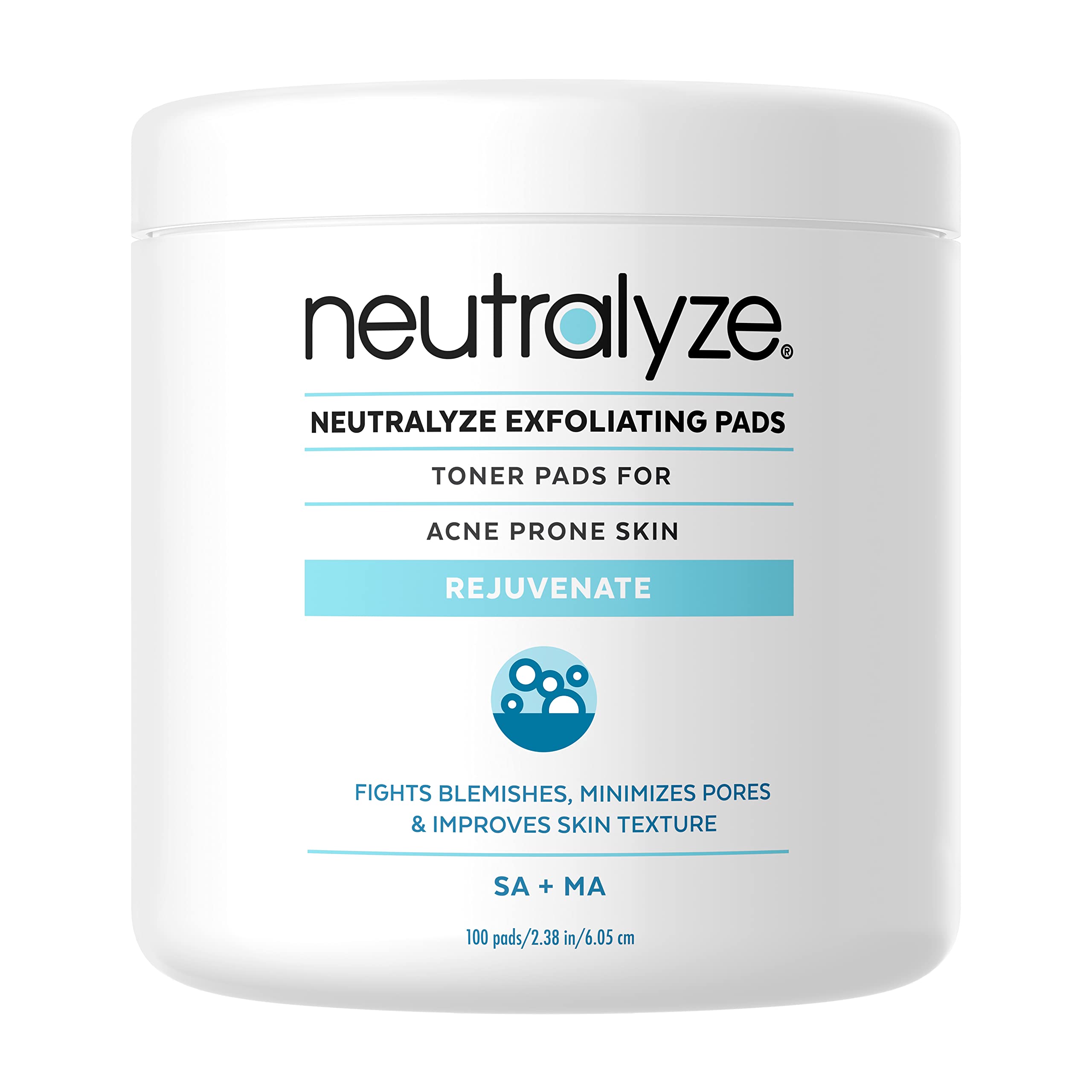 Neutralyze Exfoliating Acne Toner Pads pack shot for comprehensive acne care routines.