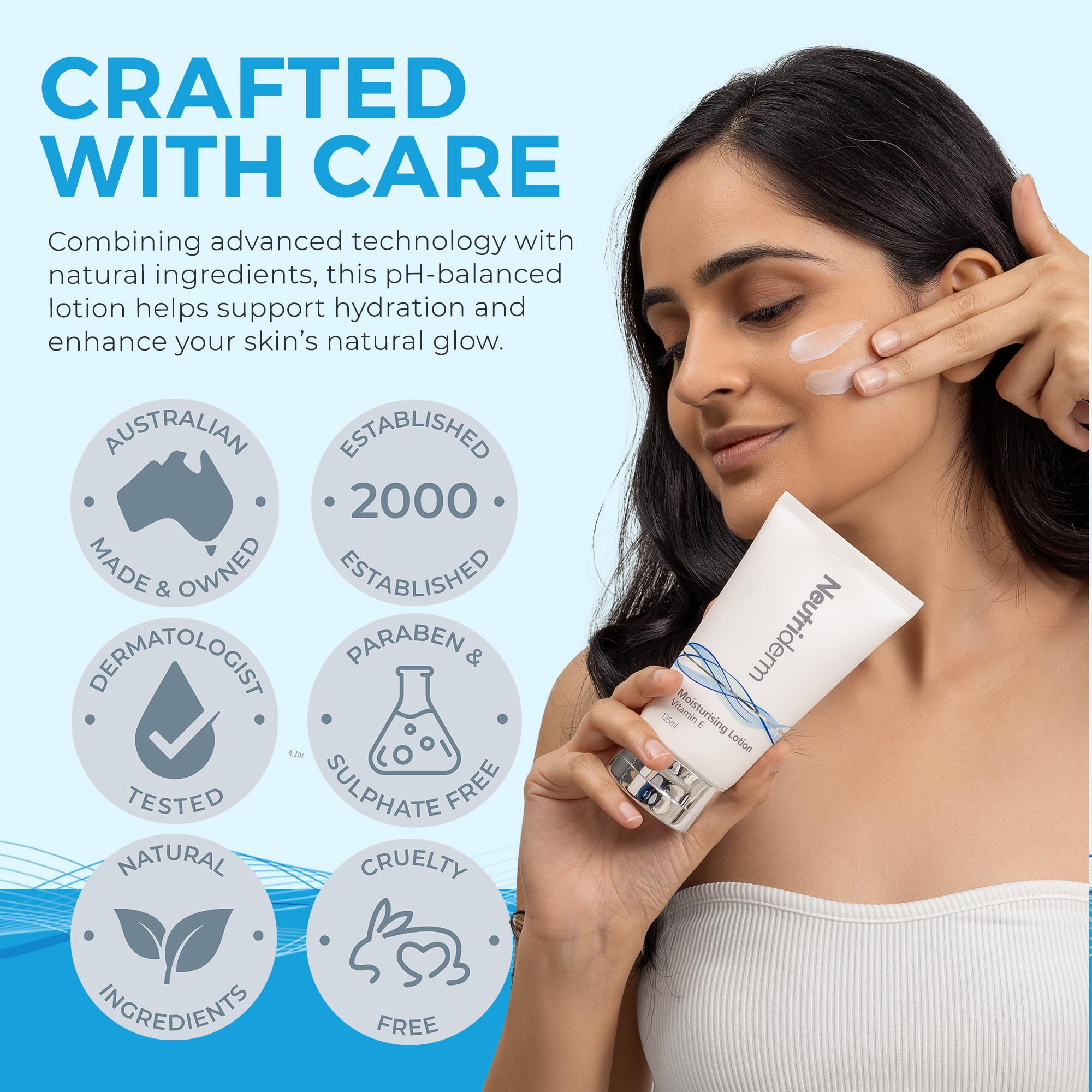 NEUTRIDERM 4.2-oz product shot highlights versatile face and body moisturizer