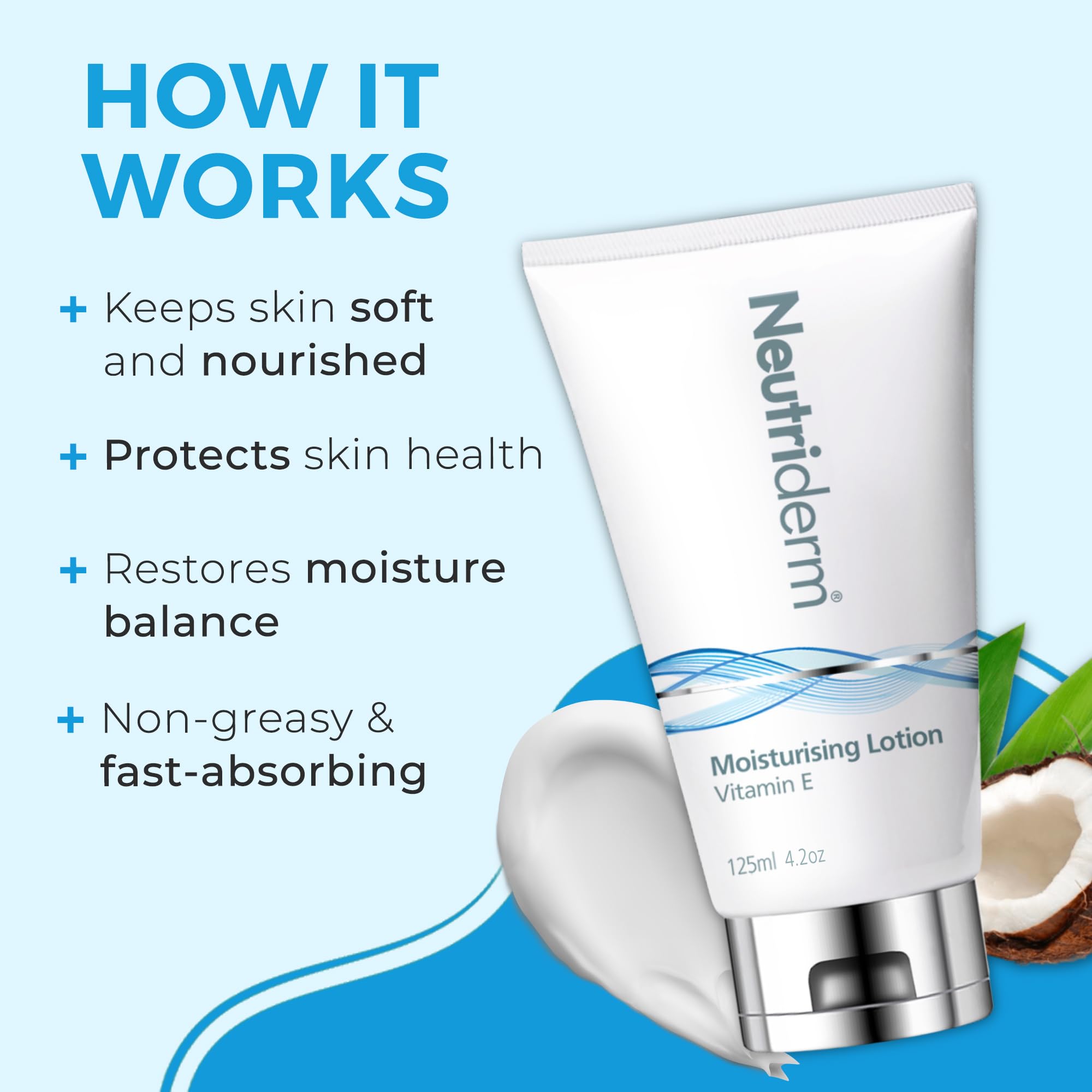 NEUTRIDERM dermatologist-recommended bottle label emphasizes clean skincare