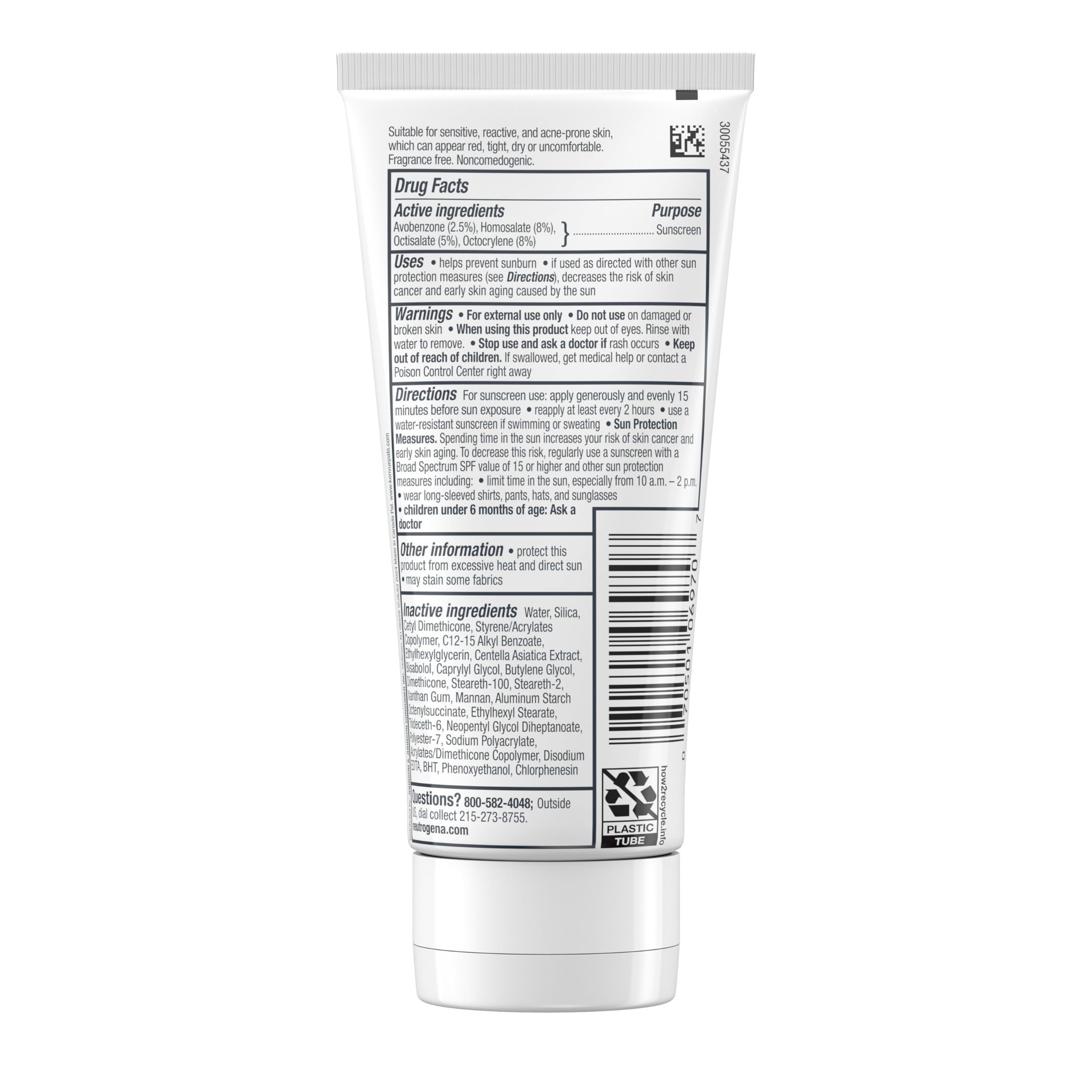 Neutrogena daily skincare routine with SPF30 for sensitive skin mornings.