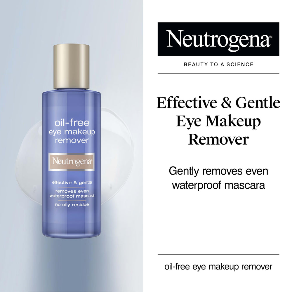 Neutrogena dual-phase bottle shaken to activate makeup-removing power