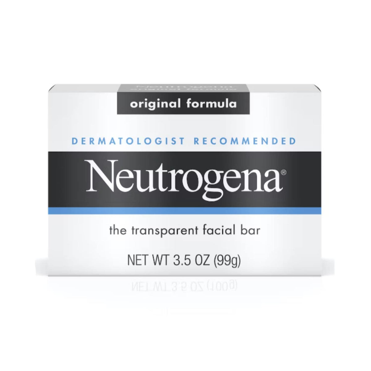 Neutrogena Facial Bar Original Formula 3.5oz pack front view for gentle daily cleansing.