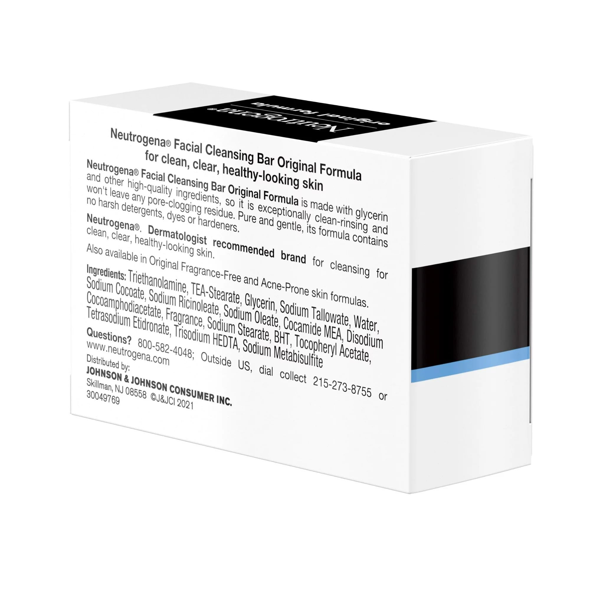 Neutrogena Facial Bar Original Formula dermatologist-recommended branding association.