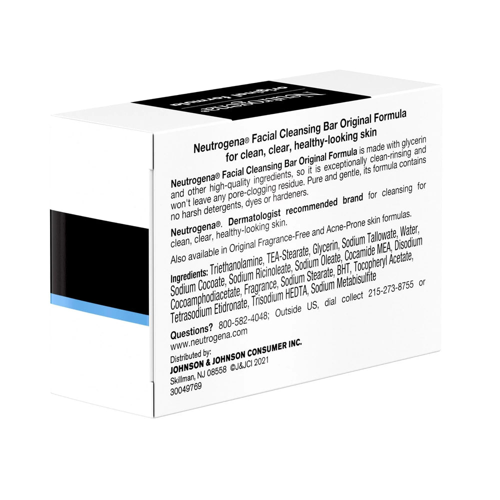 Neutrogena Facial Bar Original Formula close-up showing glycerin-rich moisture attraction.