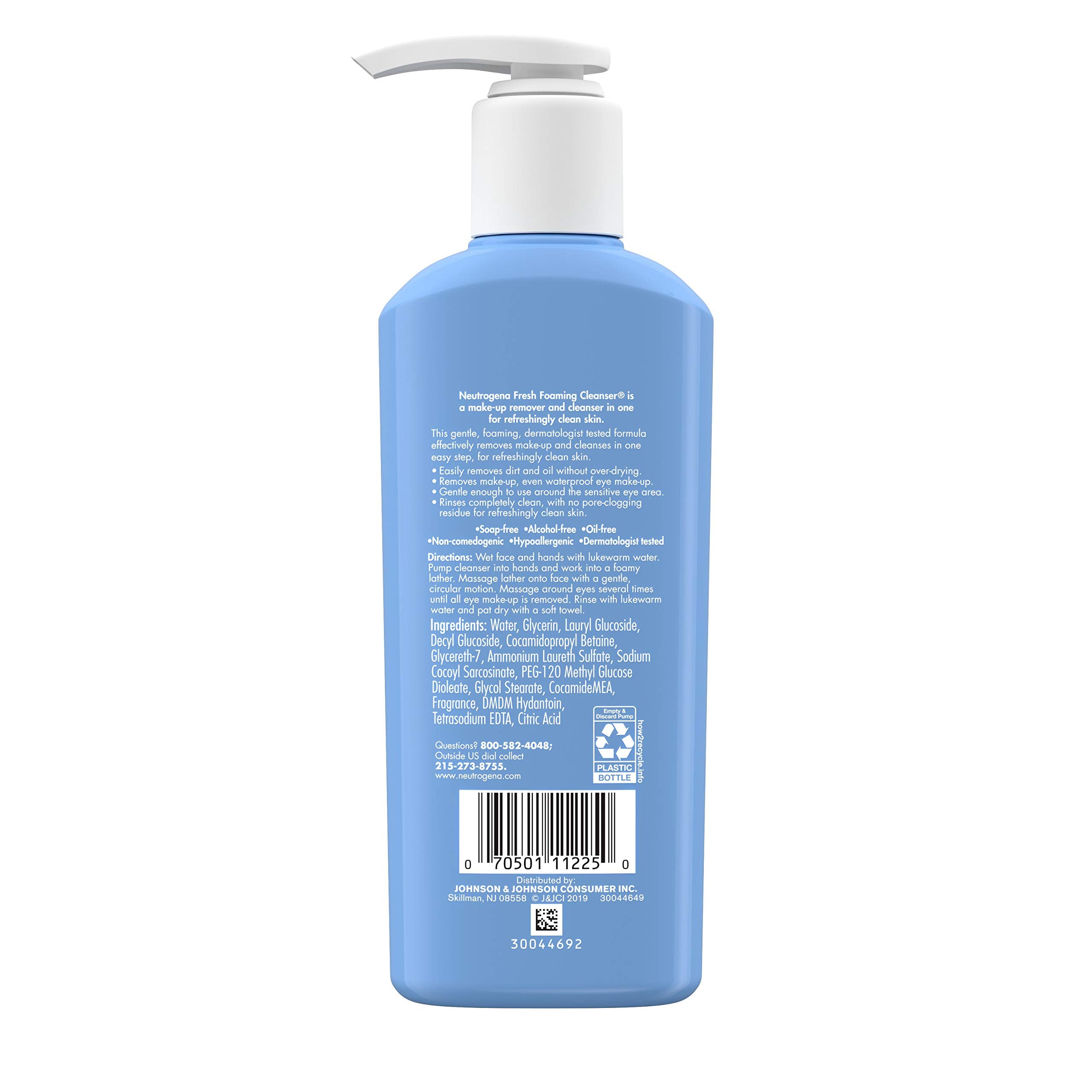 Neutrogena Fresh Foaming Cleanser glycerin-rich formula supports skin moisture