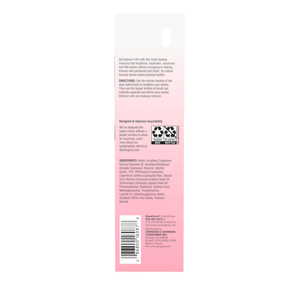 Neutrogena Healthy Definition Mascara tube is lightweight for all-day wear.