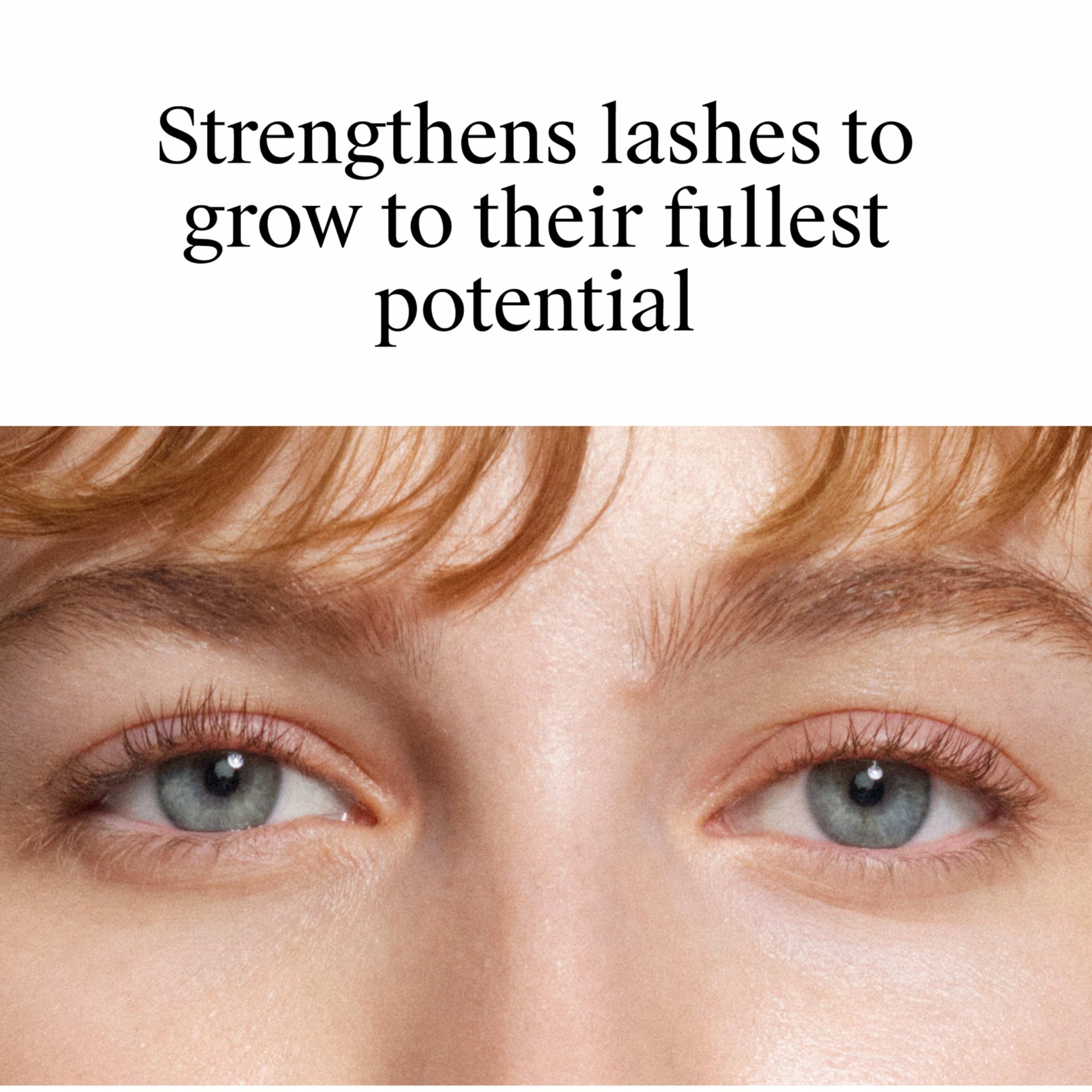 Neutrogena Healthy Lengths Mascara lash closeup carbon black highlights extended lashes.