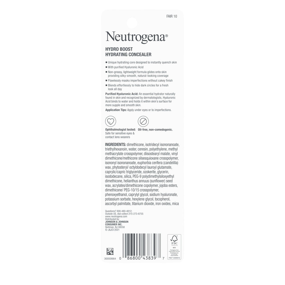 Neutrogena Hydro Boost concealer stick lightweight finish for a natural complexion
