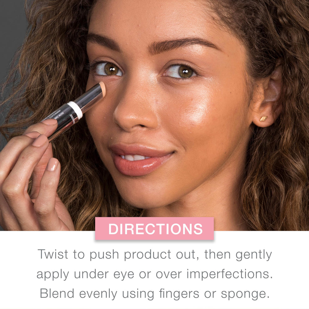 Neutrogena Hydro Boost concealer stick packaging closeup reveals compact, travel-friendly 0.12 oz size