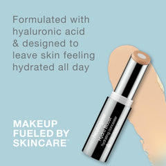 Neutrogena Hydro Boost concealer stick texture swatch demonstrates lightweight, oil-free coverage