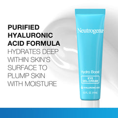 Neutrogena Hydro Boost eye gel-cream swatch demonstrates lightweight, oil-free hydration.