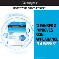 Neutrogena Hydro Boost fragrance-free formula shown for sensitive skin hydration