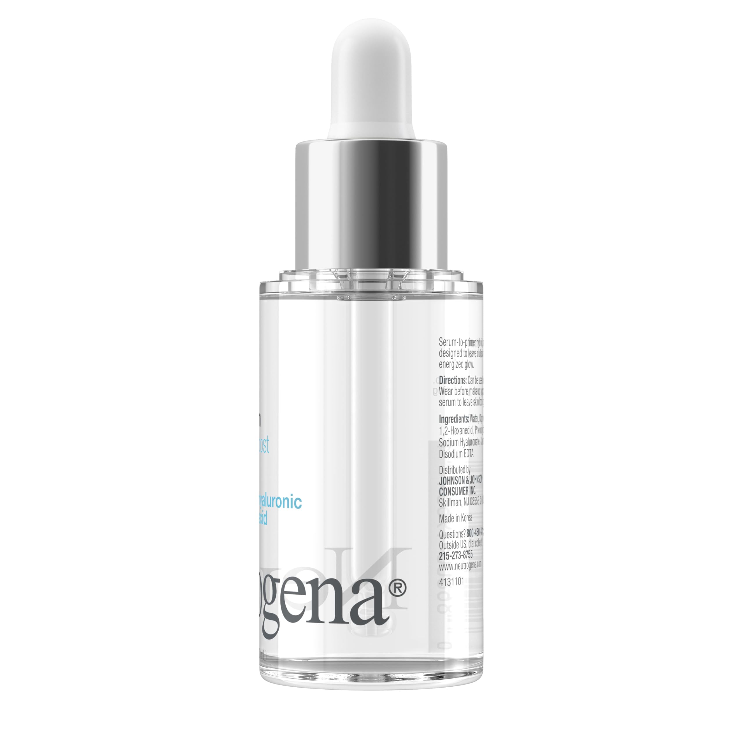 Face shows dewy glow after using Neutrogena Glow Booster.