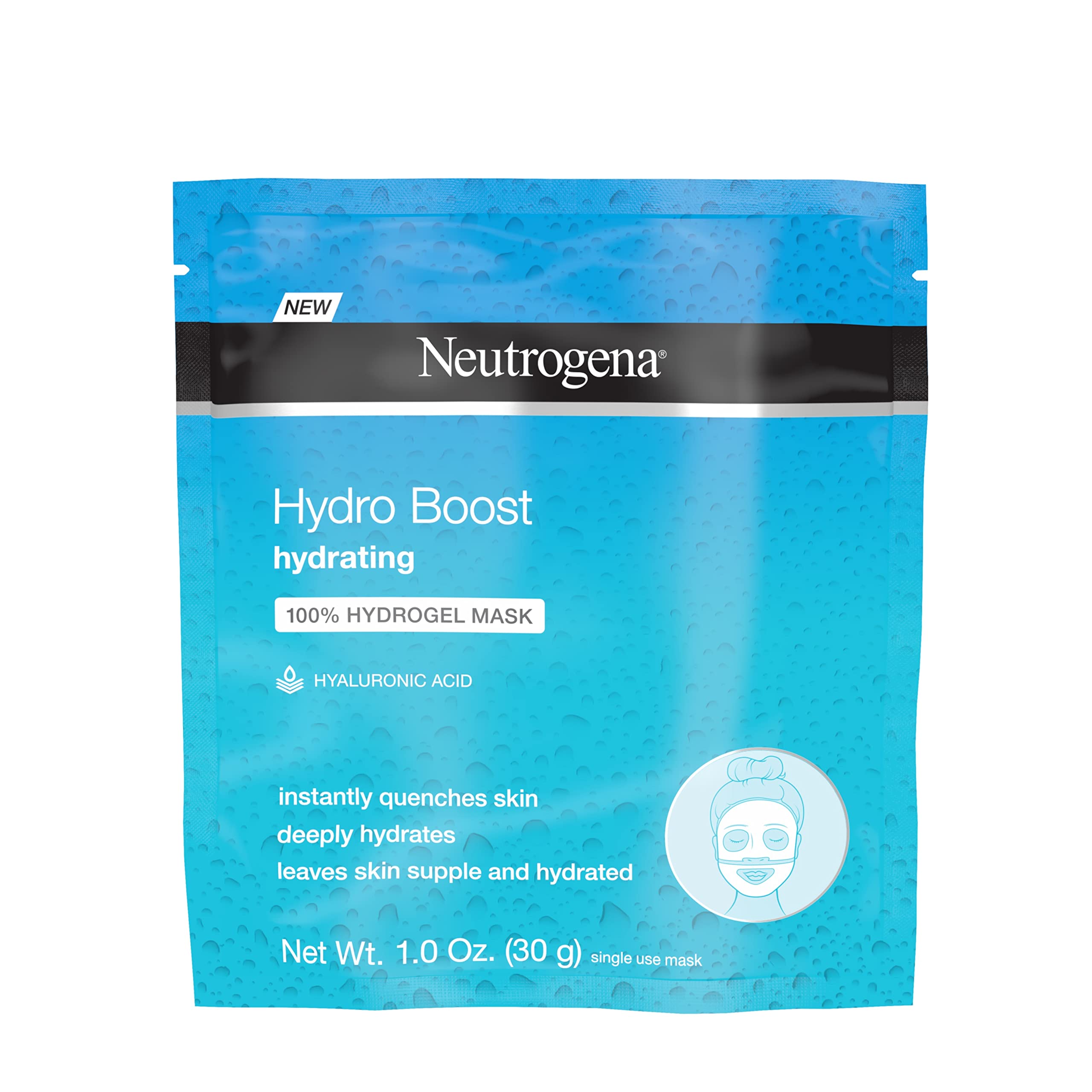 Neutrogena Hydro Boost hyaluronic acid highlight emphasizes moisture retention