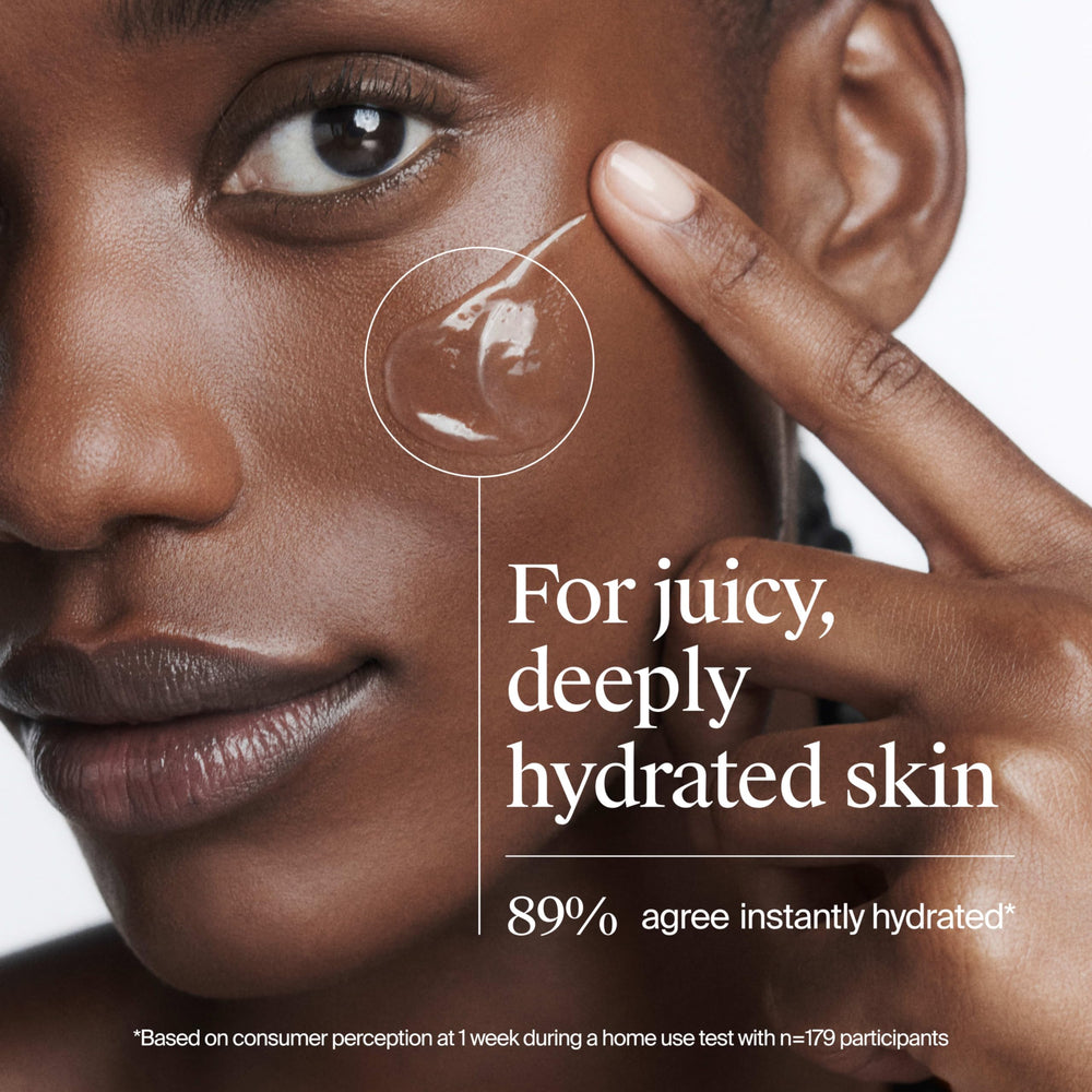 Neutrogena Hydro Boost hyaluronic acid molecules close-up emphasizing deep hydration