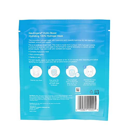 Neutrogena Hydro Boost hydrogel mask in-use scene shows quick hydration