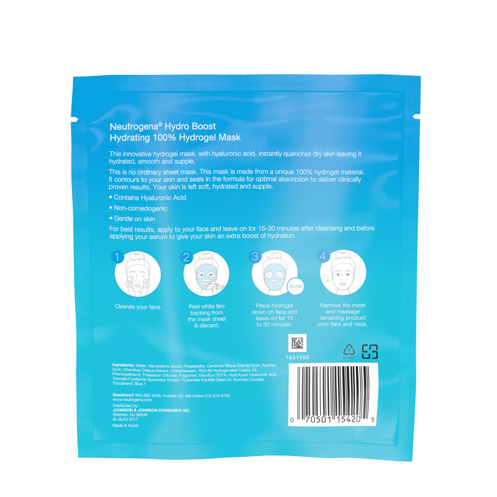 Neutrogena Hydro Boost hydrogel mask with serum visibly saturates skin