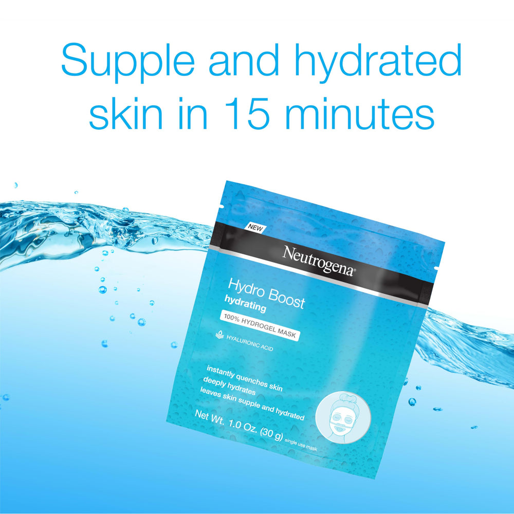 Neutrogena Hydro Boost hydrogel mask texture detail shows a smooth skin feel