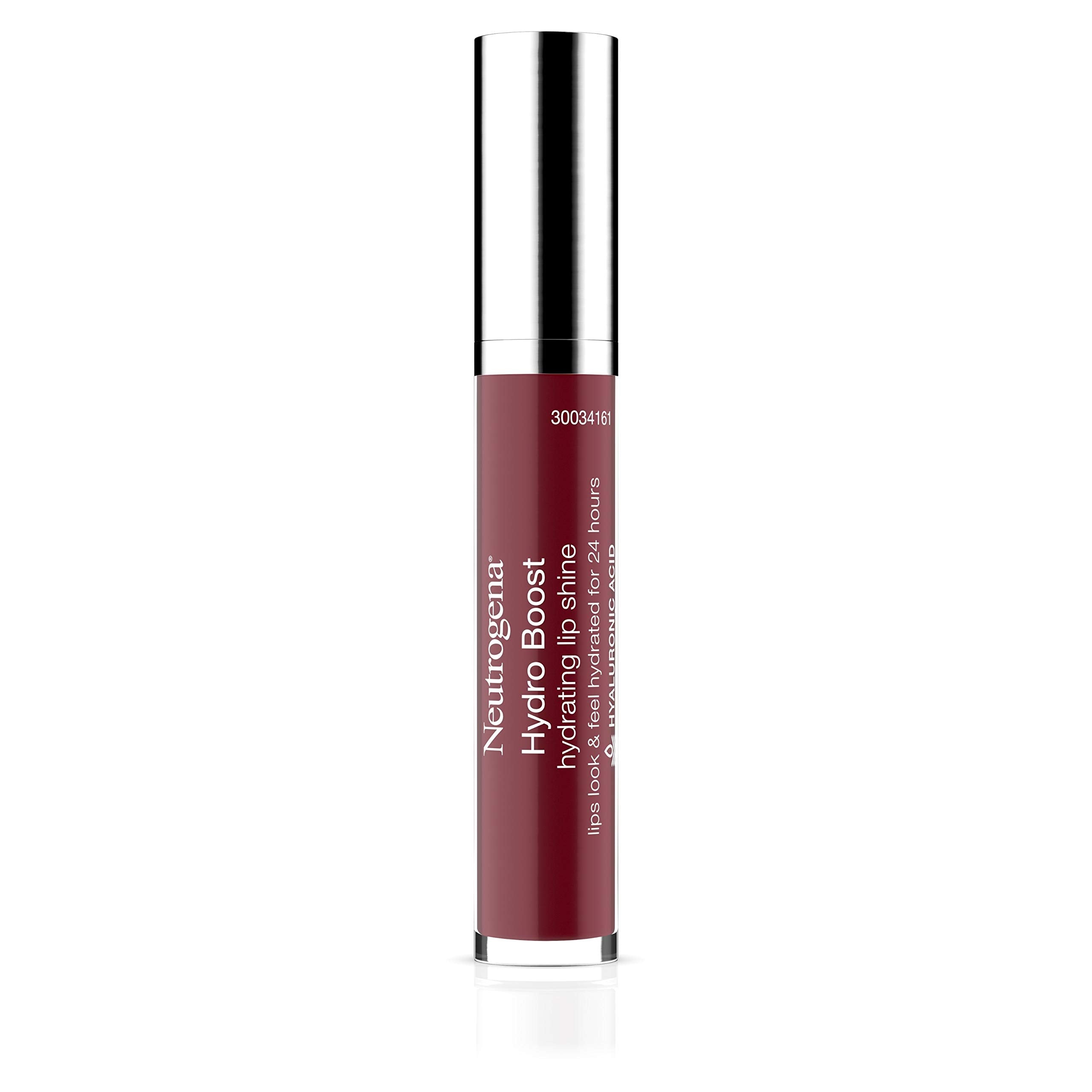 Neutrogena Hydro Boost Velvet Wine tube close-up with hydrating shine for daily lips