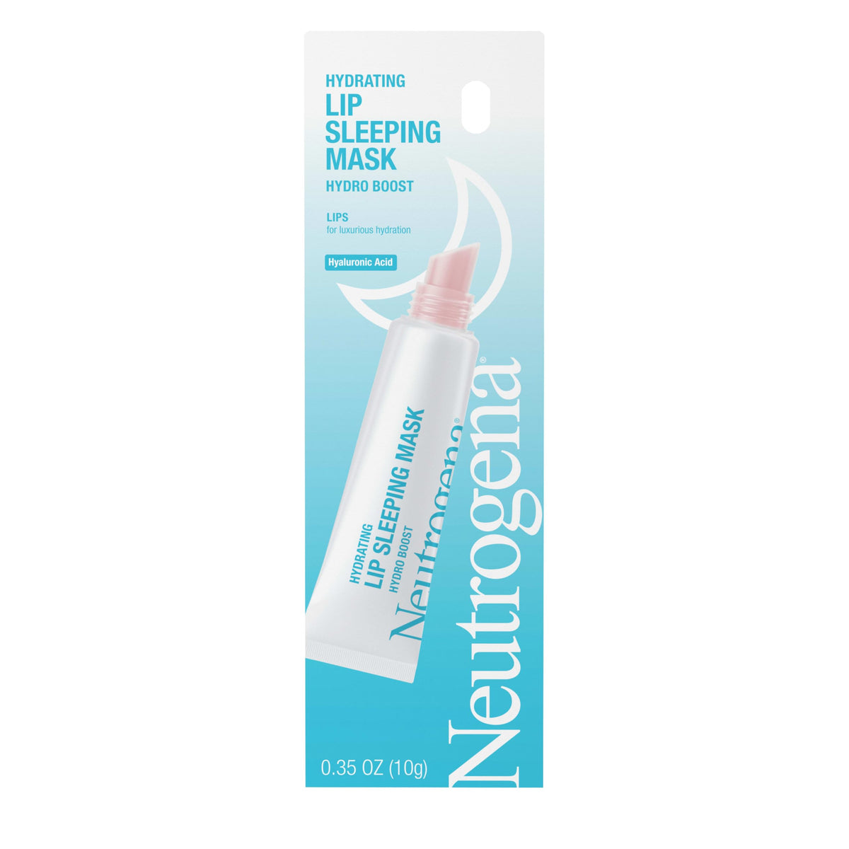 Neutrogena Hydro Boost lip sleeping mask tube ready for nightly application, hydrate lips overnight.
