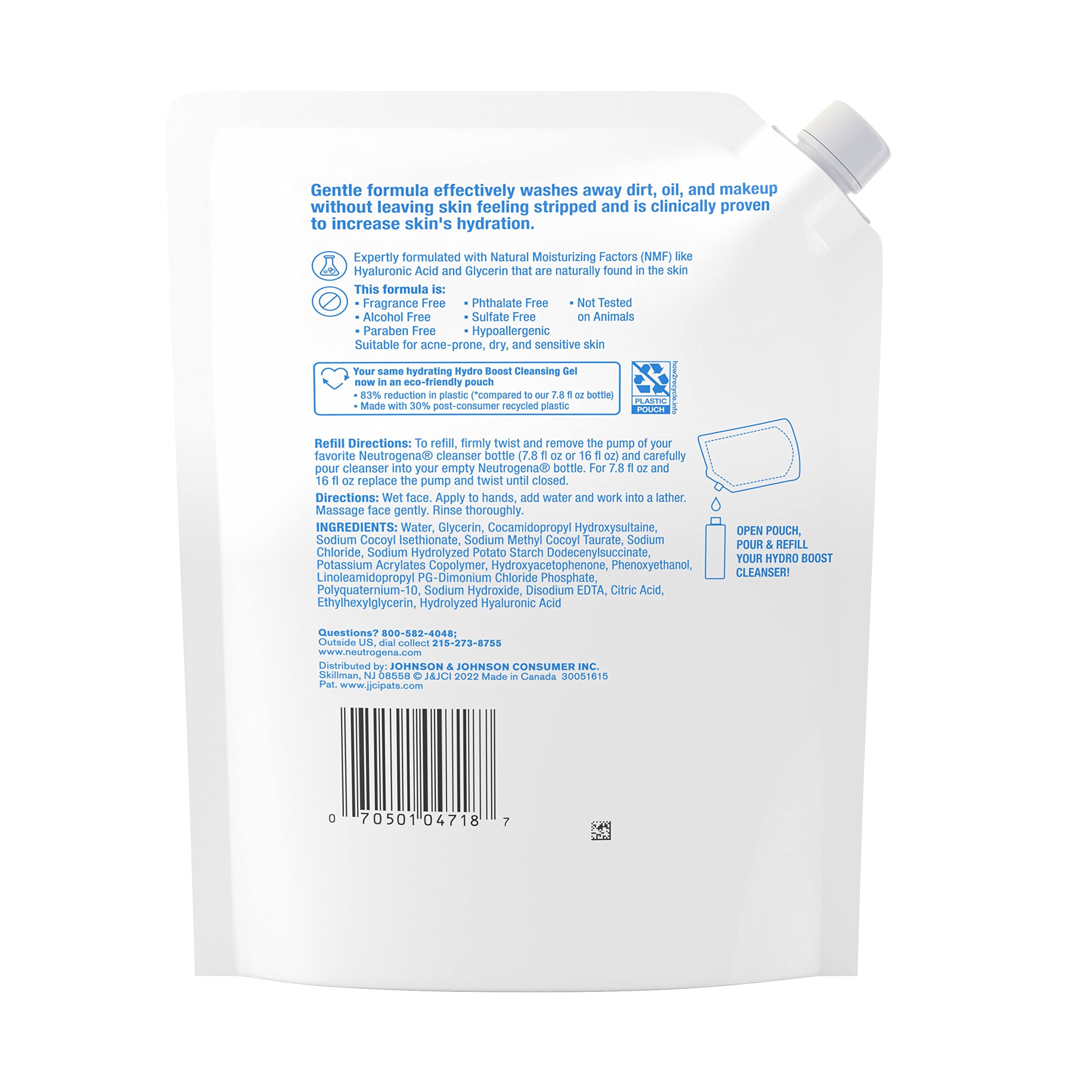 Neutrogena Hydro Boost makeup remover action shows makeup removal capability