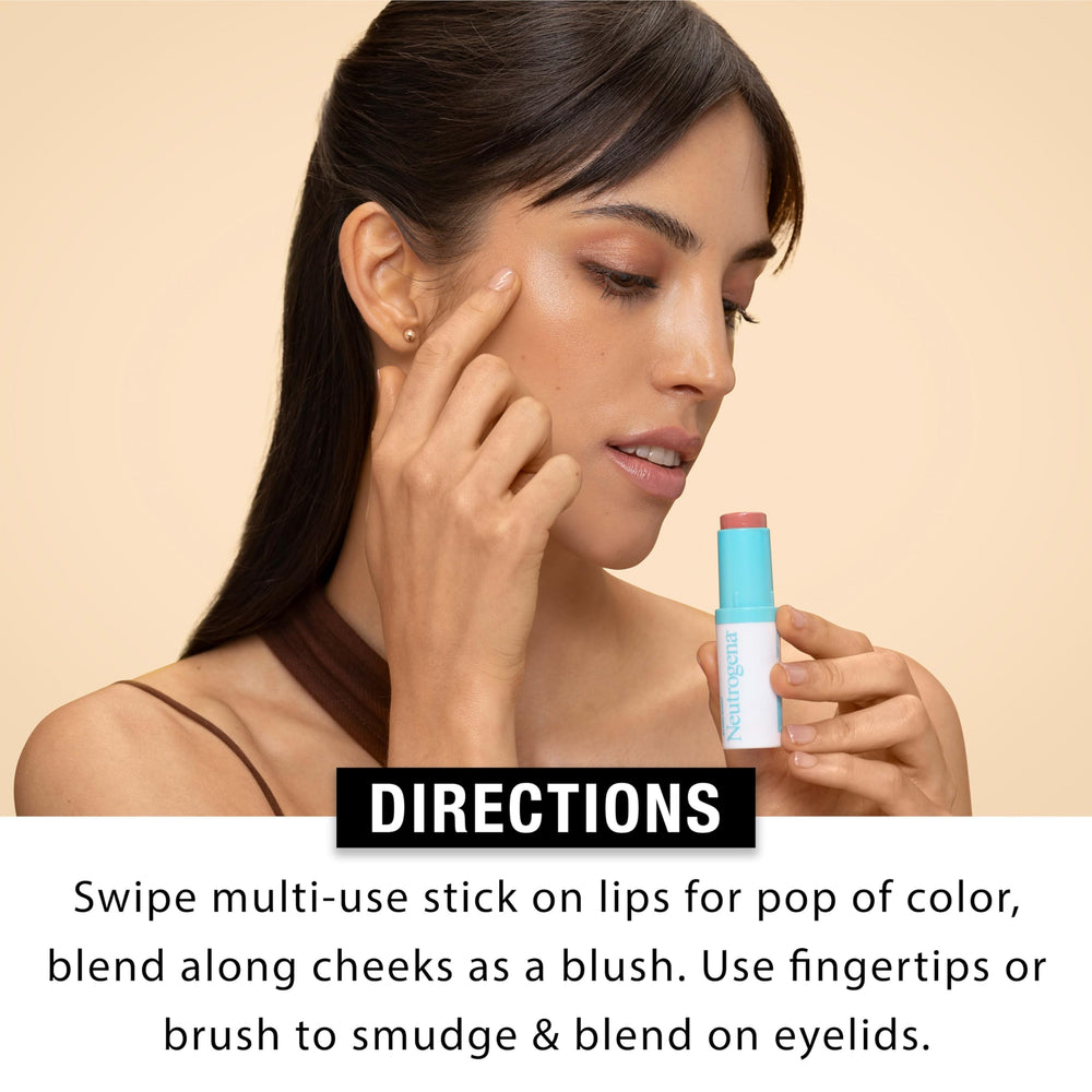 Neutrogena Hydro Boost makeup stick hyaluronic-acid-ingredient highlights hydration in formula.
