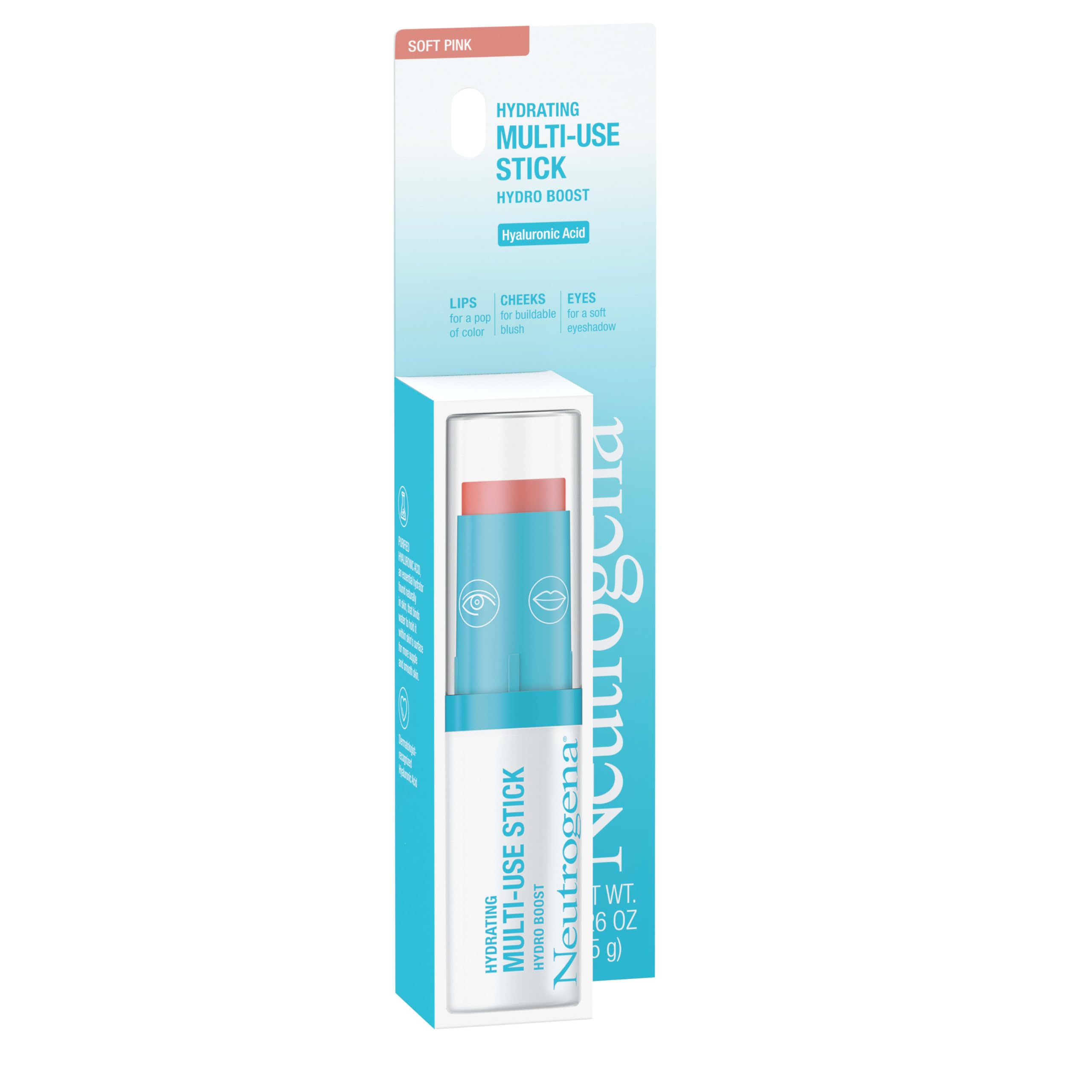 Neutrogena Hydro Boost makeup stick ophthalmologist-tested ensures gentle use around eyes.