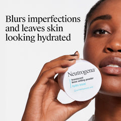 Neutrogena Hydro Boost powder brush application for seamless setting.