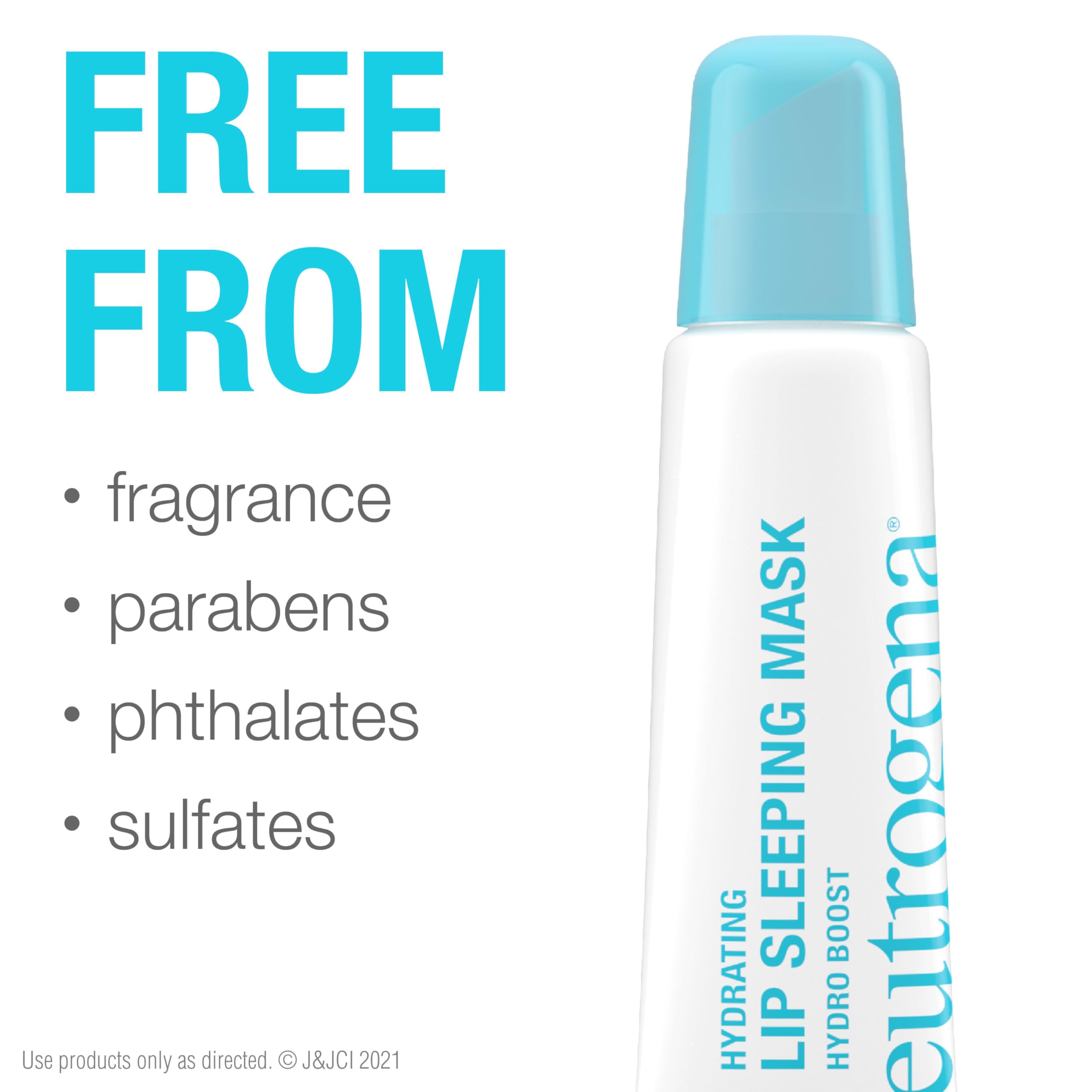 Neutrogena Hydro Boost lip night care closeup shows soft lips after use.
