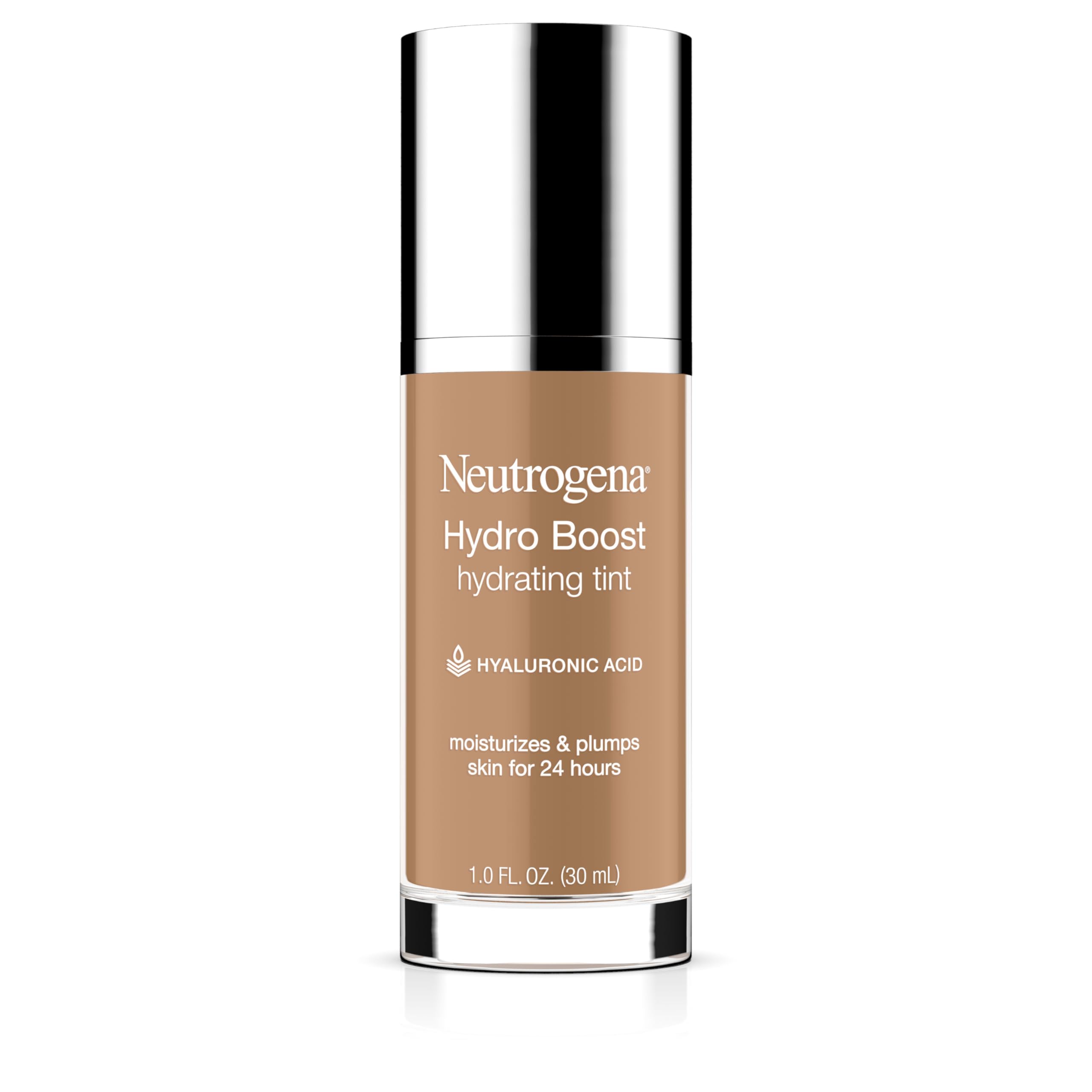 Neutrogena Hydro Boost tint bottle showing hydrating formula for dry skin