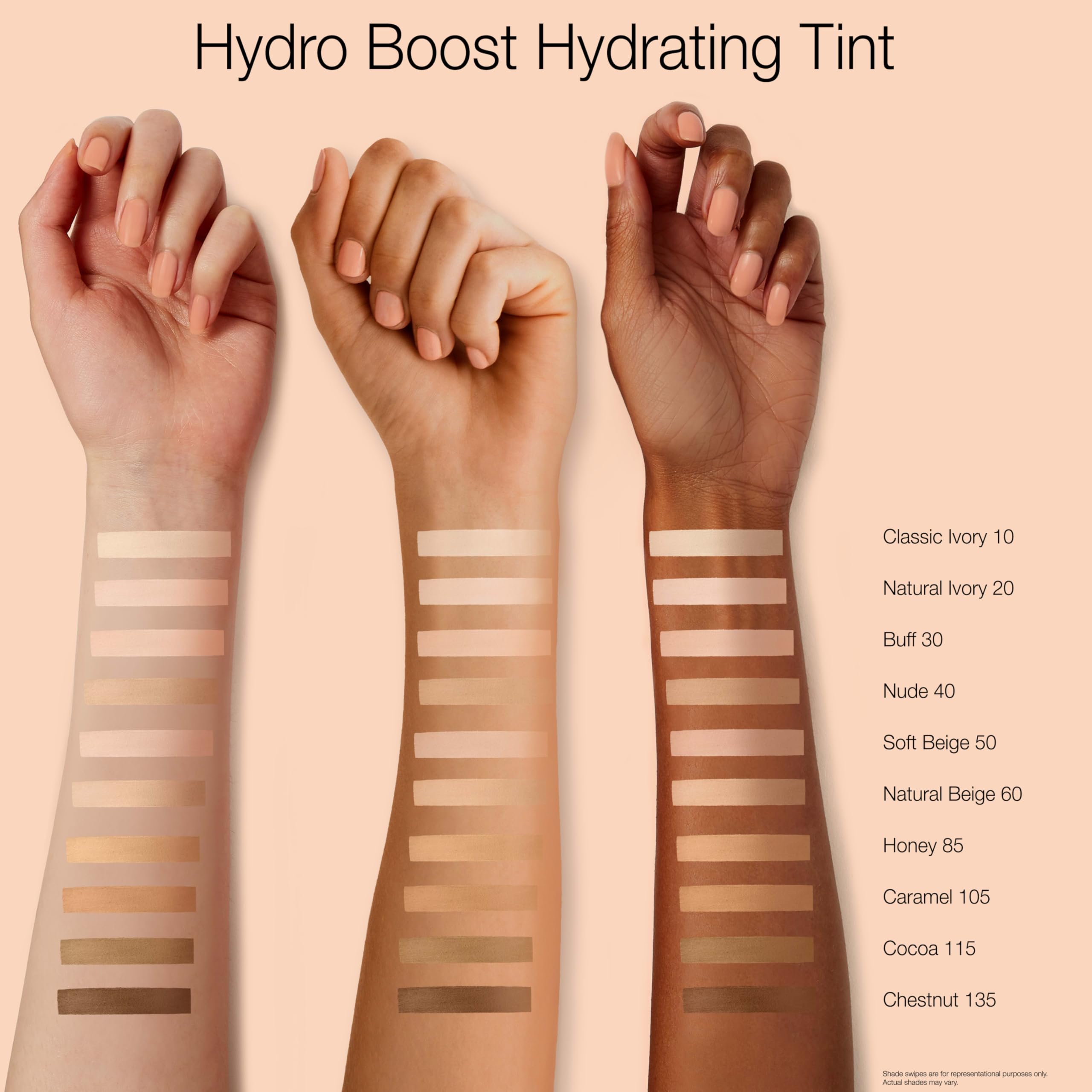 Close-up texture of Neutrogena Hydro Boost tint shows lightweight gel finish