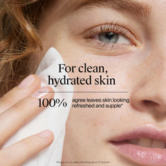 Neutrogena Hydro Boost wipe used around the eye area for gentle makeup removal.