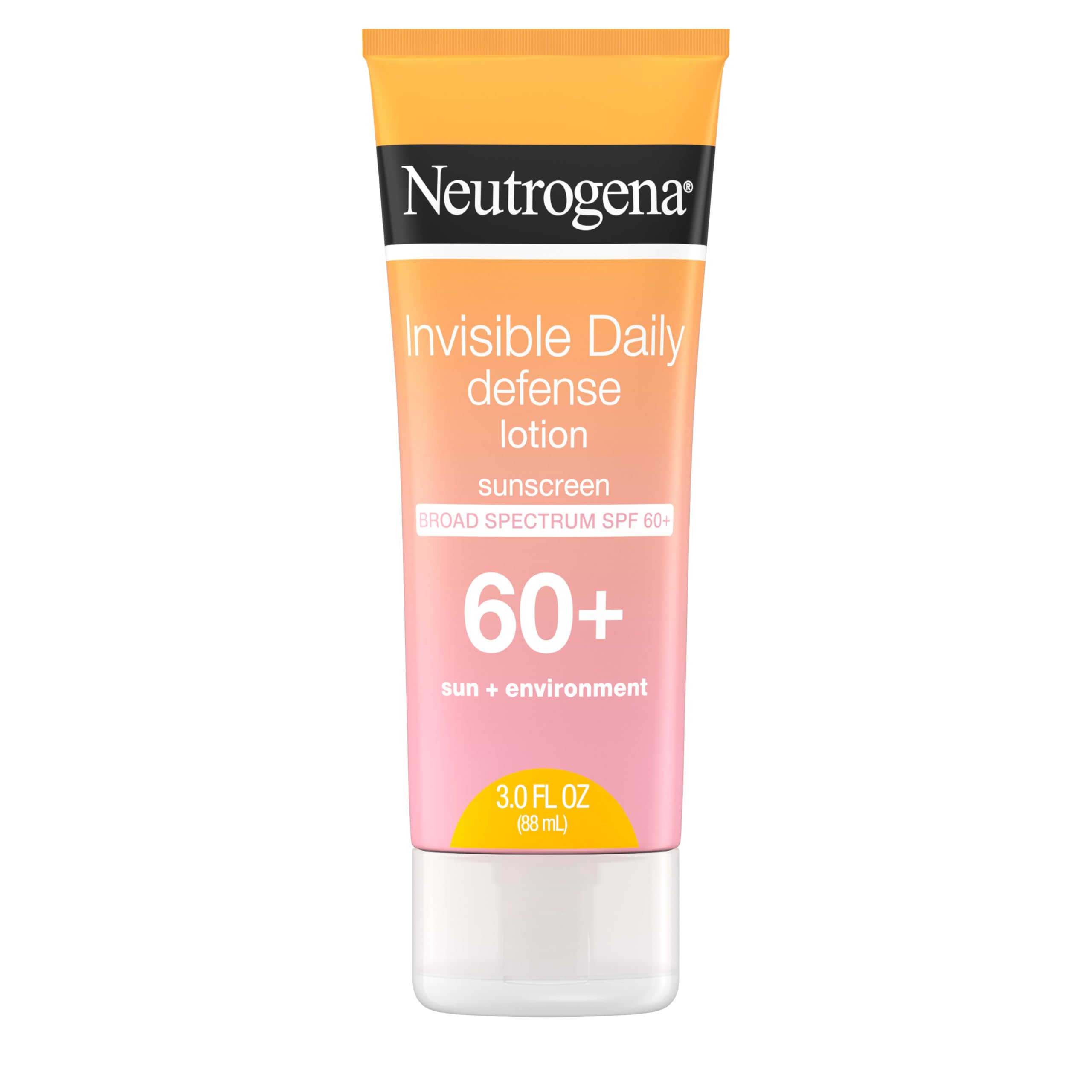 Neutrogena Invisible Daily Defense Sunscreen Lotion bottle ready for outdoor protection.