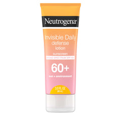 Neutrogena Invisible Daily Defense Sunscreen Lotion bottle ready for outdoor protection.