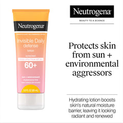 Neutrogena Invisible Daily Defense Sunscreen Lotion pump offers quick, convenient reapplication.