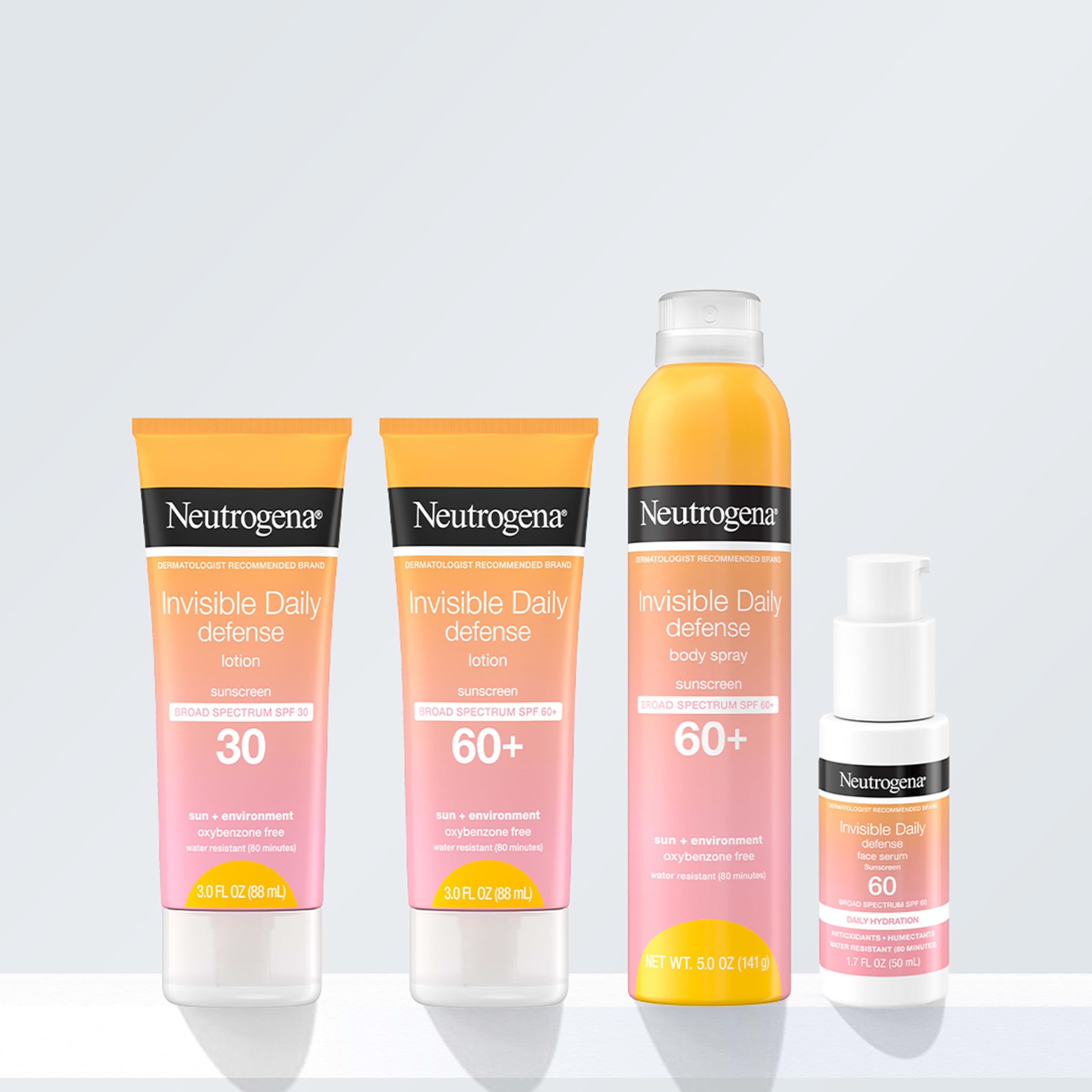 Neutrogena Invisible Daily Defense Sunscreen Lotion during workout shows sweat resistance.