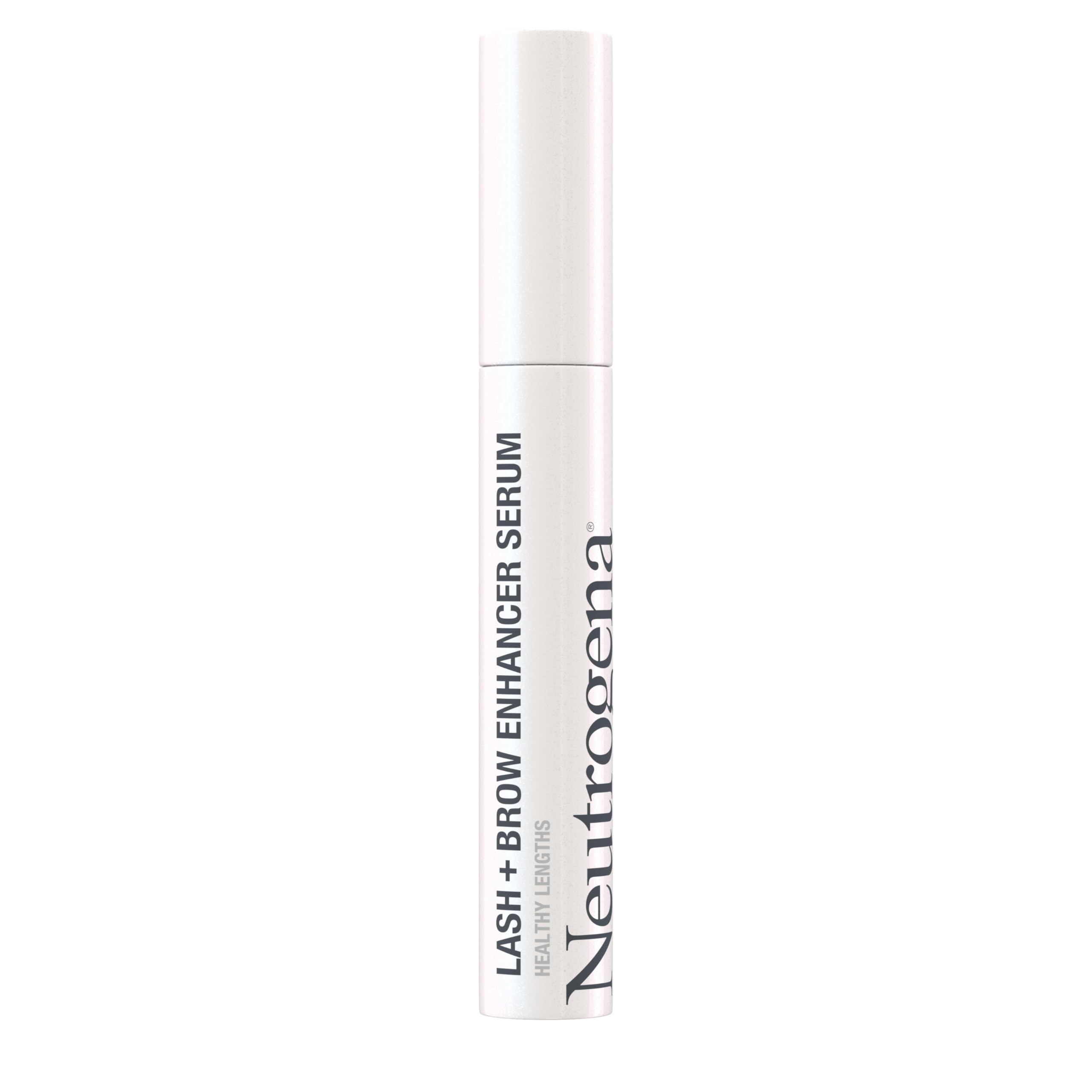 Neutrogena Lash + Brow Serum wand application shows easy nightly touch-ups for brows and lashes