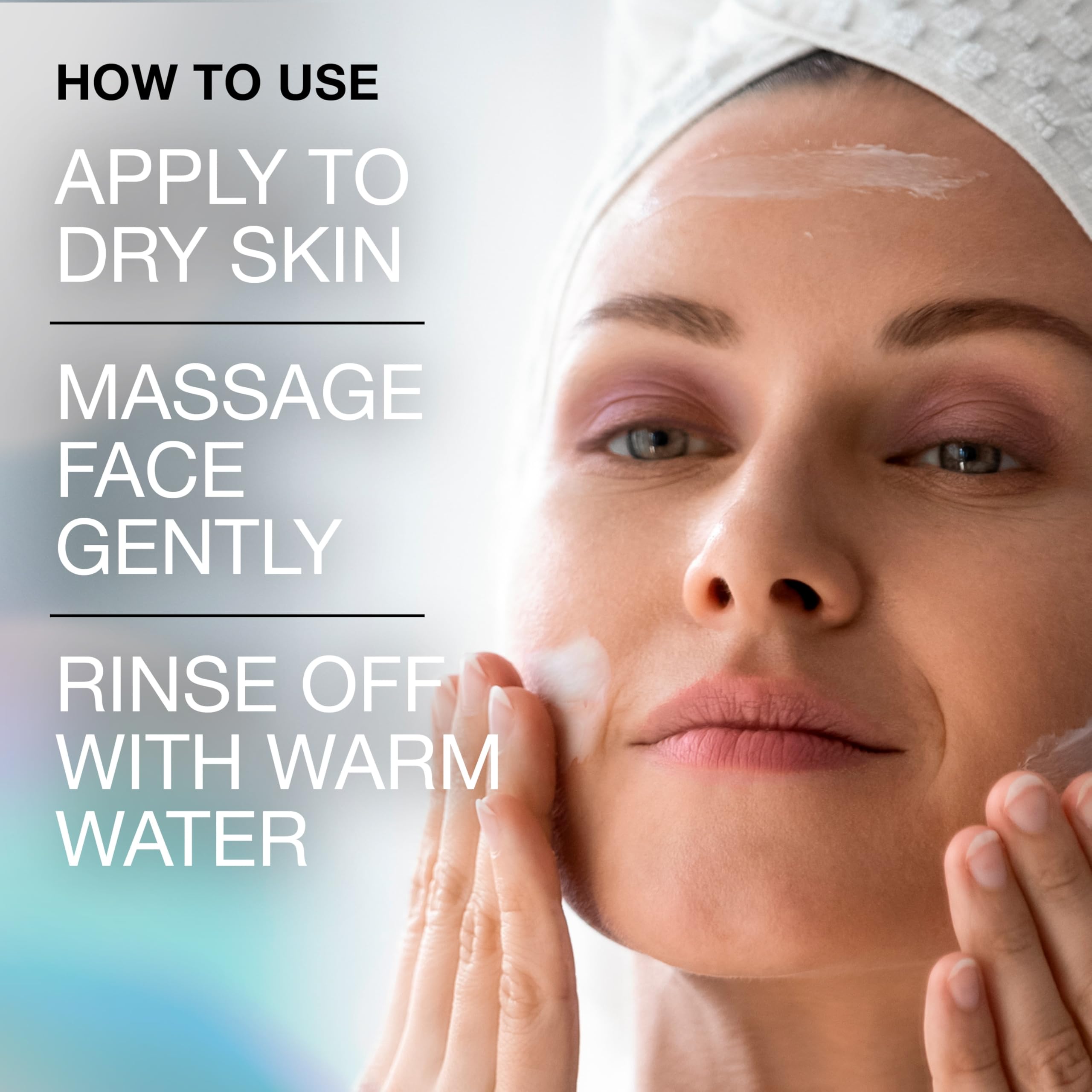 Neutrogena Makeup Melting Cleansing Balm jar illustrates a wash-off step for clean skin.