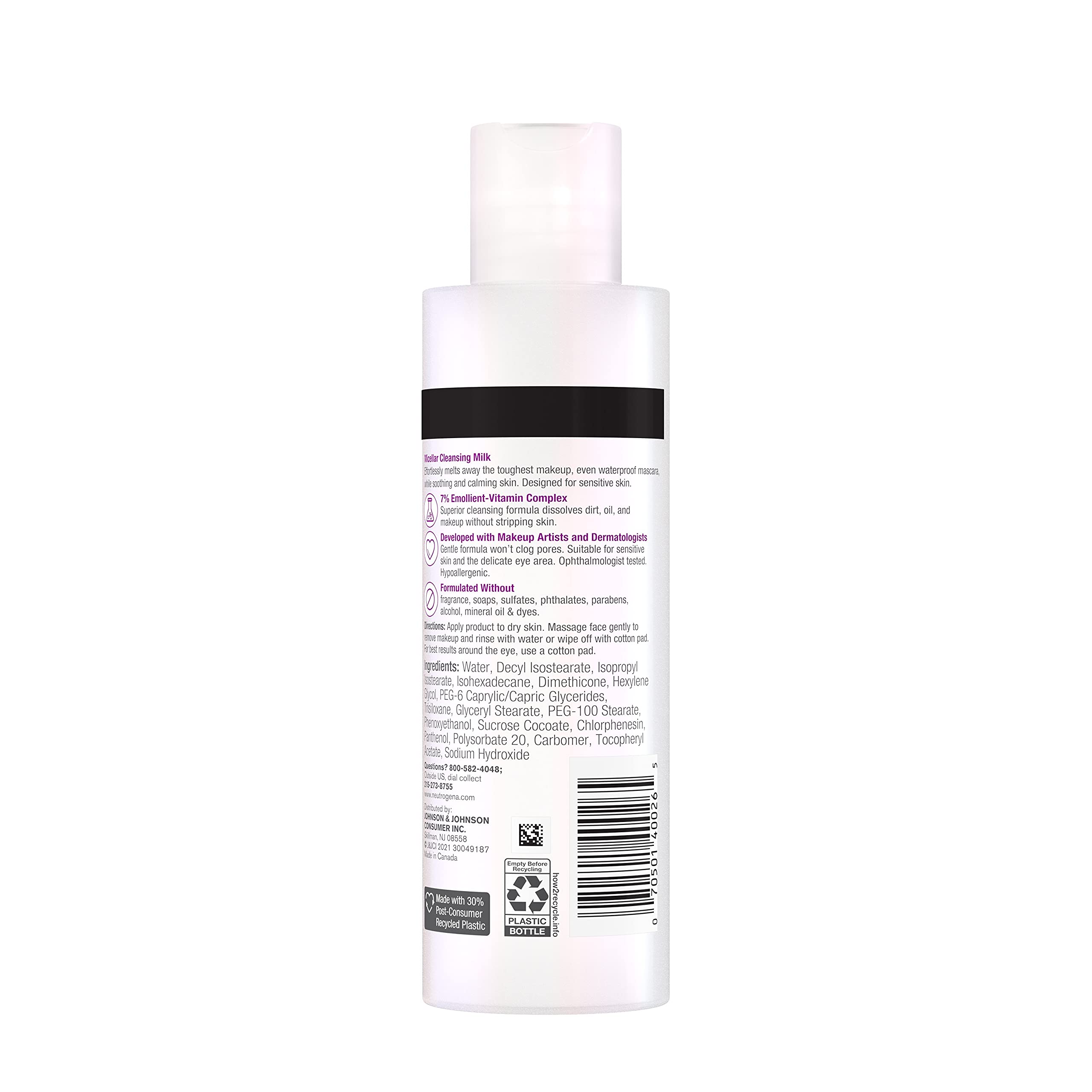 Micellar cleansing close-up showing a non-greasy finish after makeup removal.