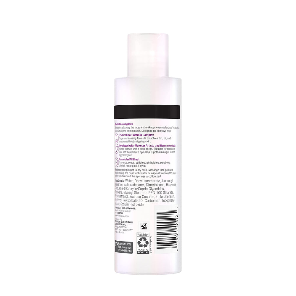 Micellar cleansing close-up showing a non-greasy finish after makeup removal.