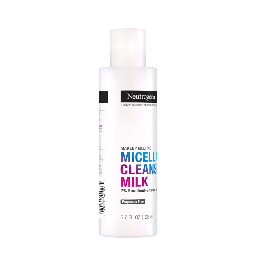No sulfates, parabens, and dyes visible on Neutrogena bottle reflecting a clean formula.