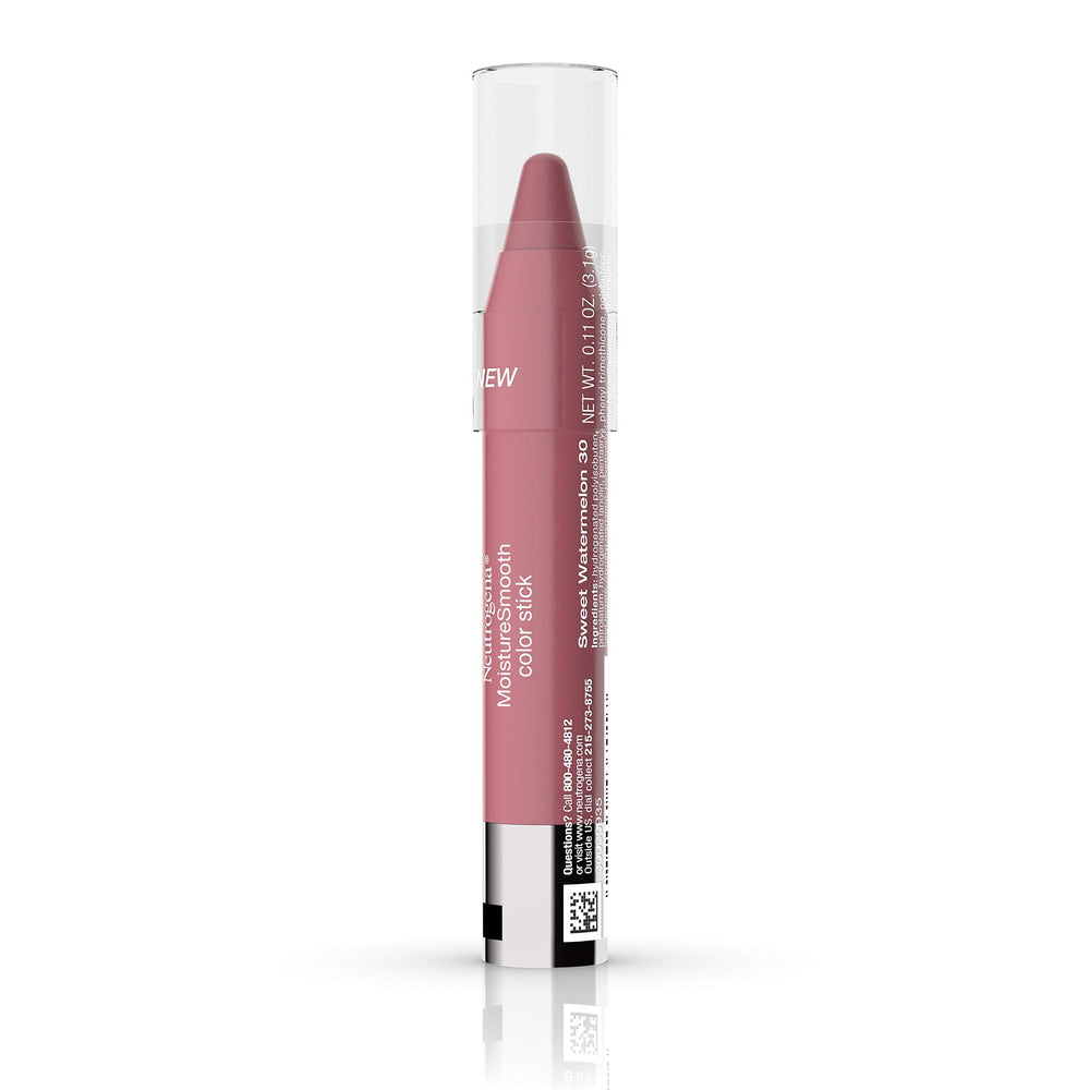 Neutrogena MoistureSmooth Color Stick swatches range from sheer to bold